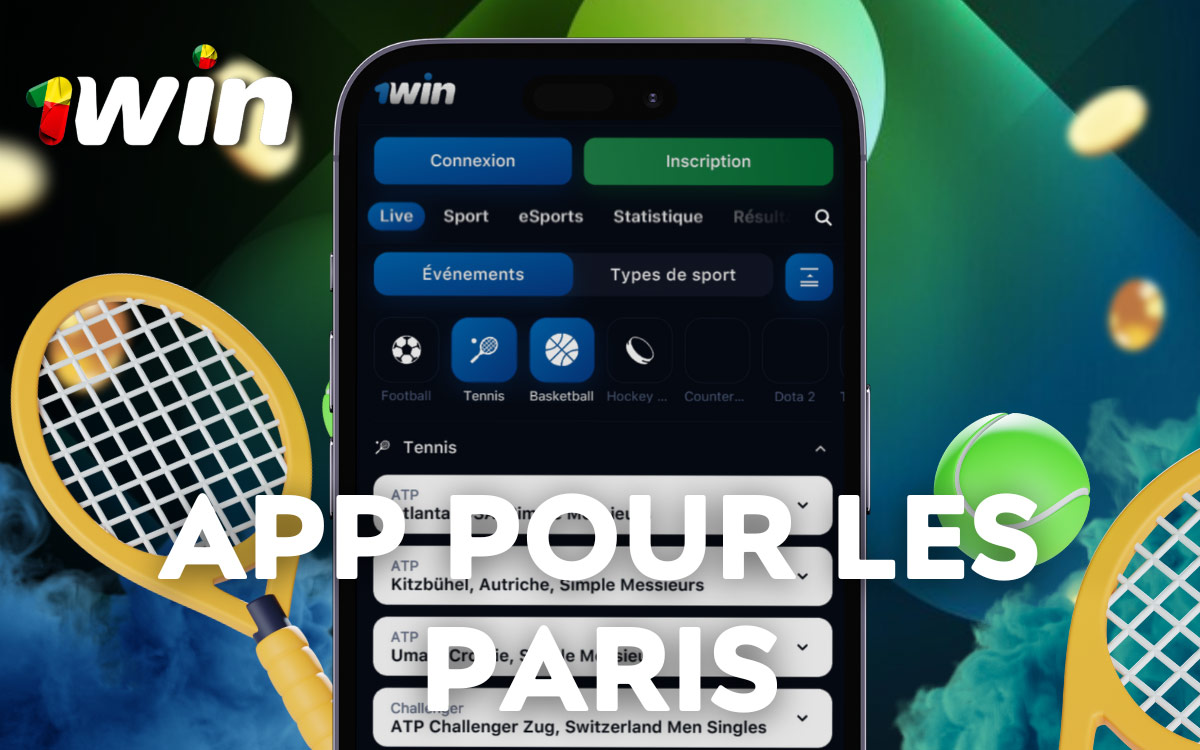 Application de paris sur le tennis